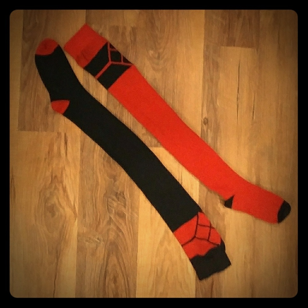 💙💙 Over thr knee Harley Quinn socks. 💙💙